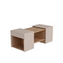 Hanah Home Sartos - Juego de mesa de centro y mesas auxiliares, Pino Atlántico y Beige